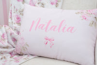 Throw Pillow | Personalized English Rose