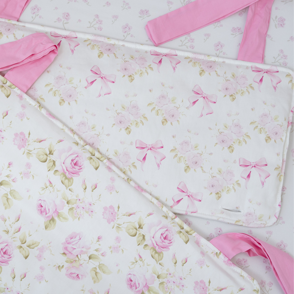 Crib Rail Cover | Roses & Ribbons + English Rose