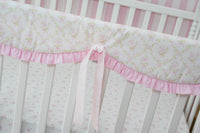 Crib Bedding Set | Scalloped Blushing Trellis