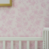 Peel & Stick Wallpaper | Pink Parlor Toile