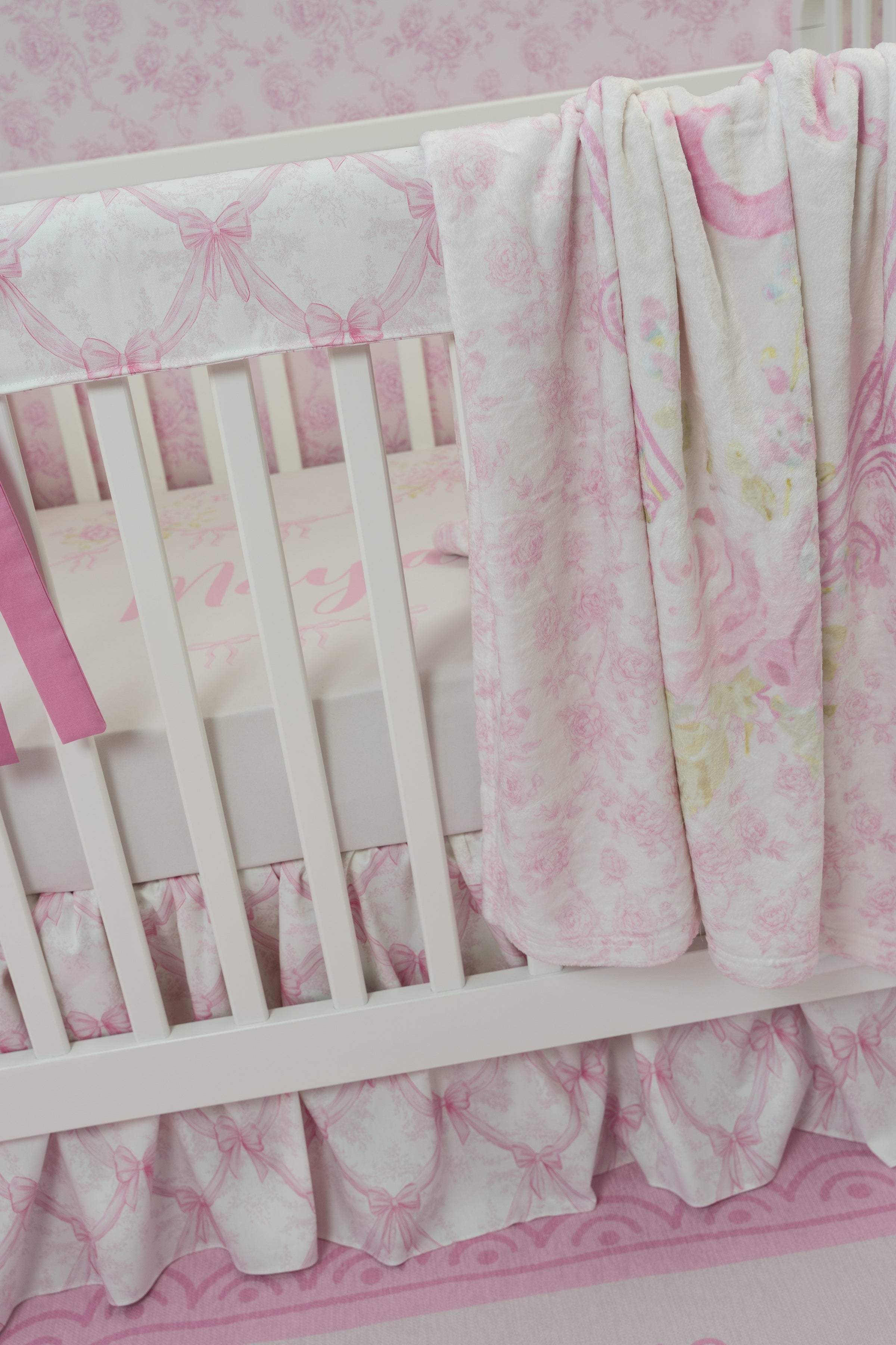 Minky Blanket | Pink Parlor Monogram