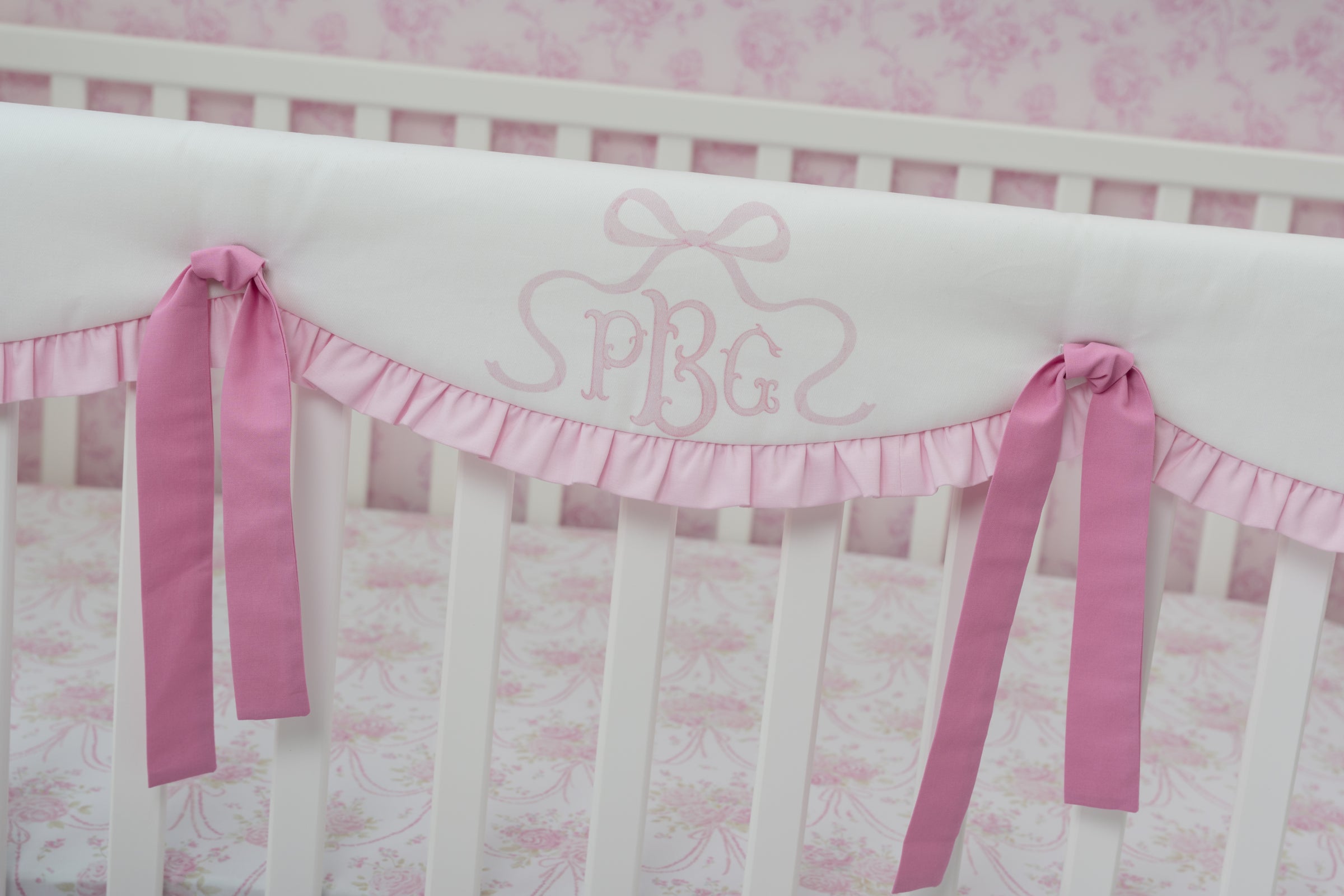 Crib Bedding Set | Scalloped Pretty in Pink