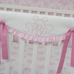 Crib Rail Cover | Pretty in Pink Monogram