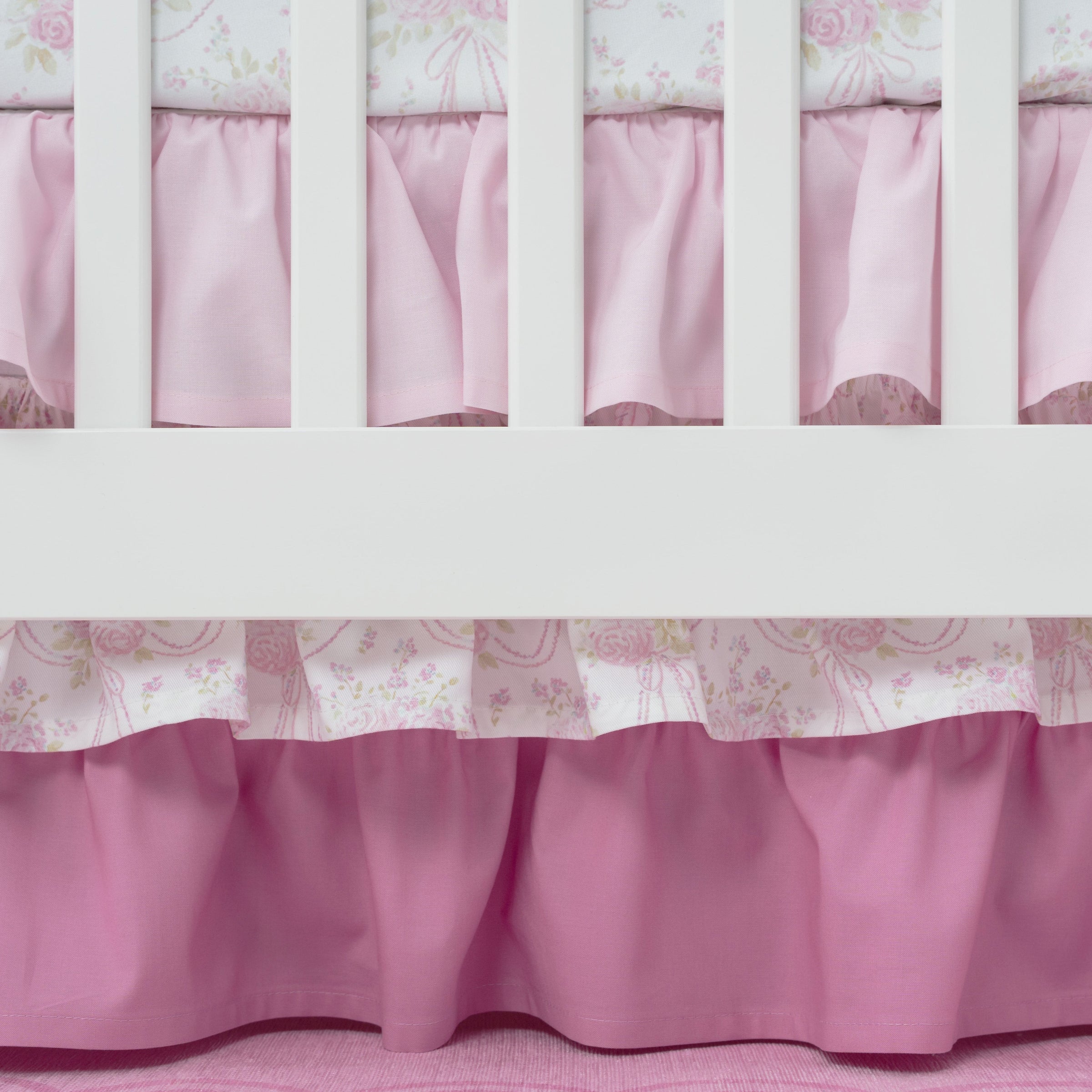 Crib Bedding Set | Scalloped Pretty in Pink