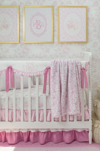 Crib Bedding Set | Scalloped Pretty in Pink
