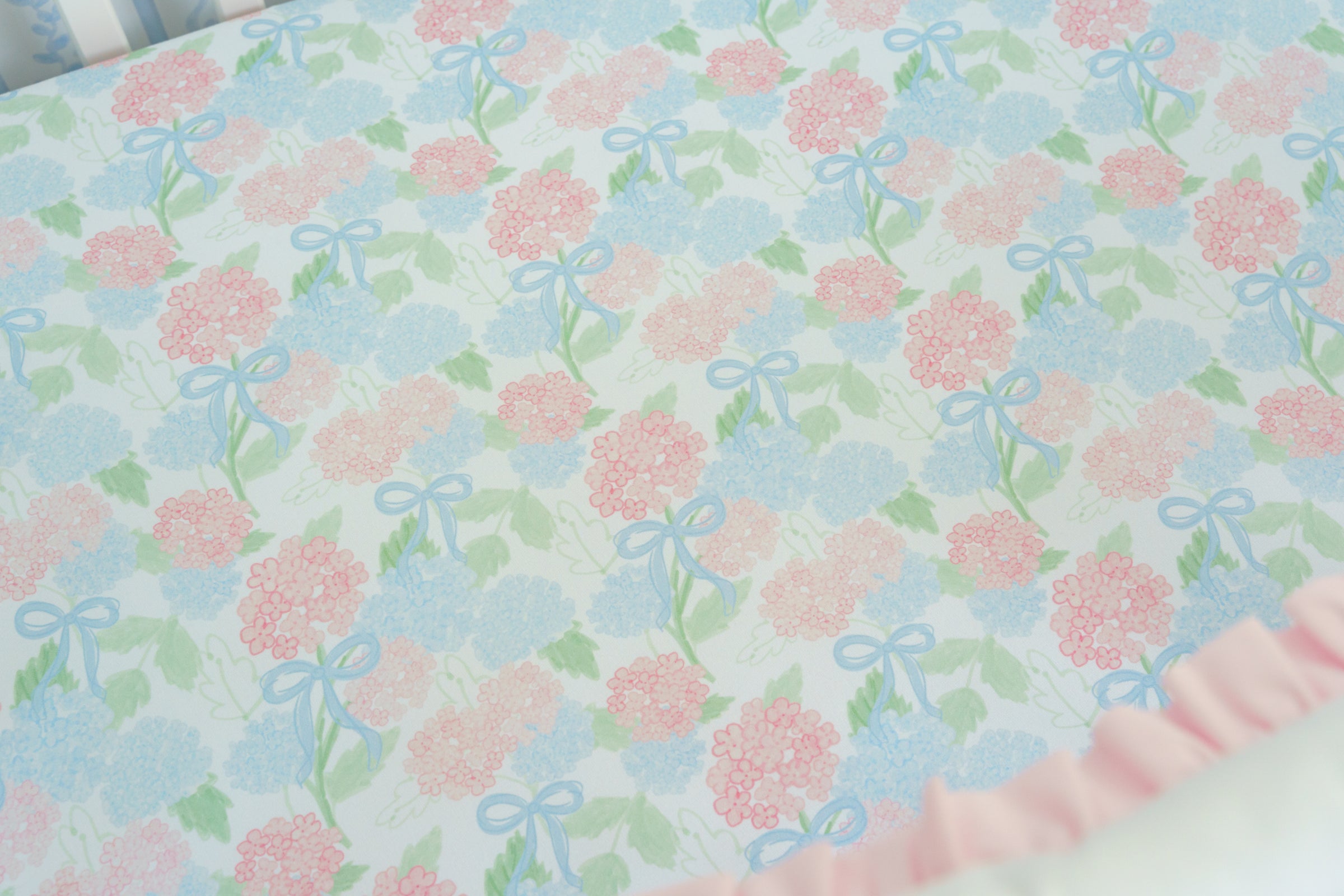 Crib Bedding Set | Scalloped Preppy Heirloom