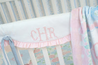 Crib Rail Cover | Preppy Heirloom Monogram