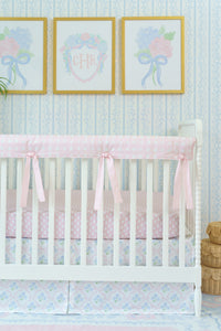 Crib Skirt | Ribbon Trellis