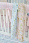 Crib Skirt | Ribbon Trellis