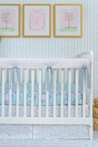 Crib Bedding Set | French Blue Floral