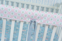 Crib Rail Cover | Chinoiserie Garden + Pink Hydrangea Medallion