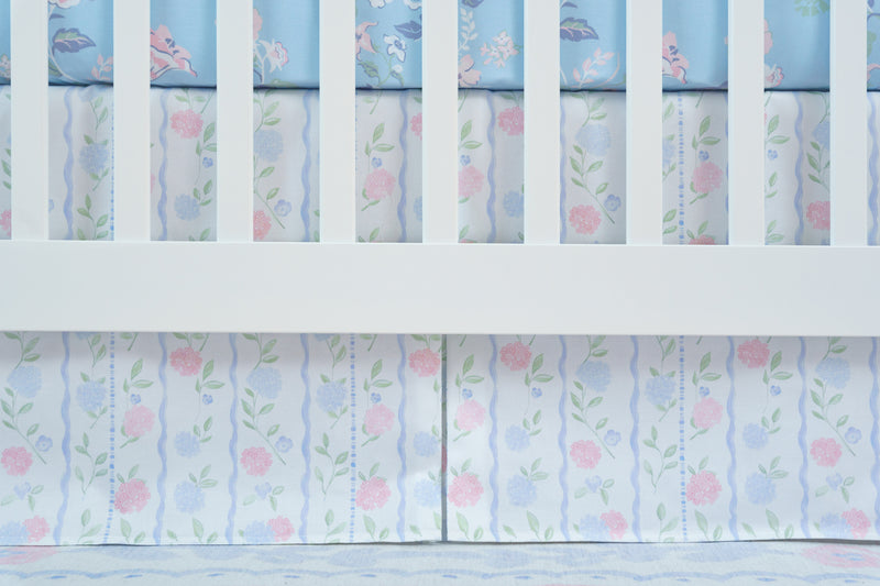 Crib Bedding Set | French Blue Floral