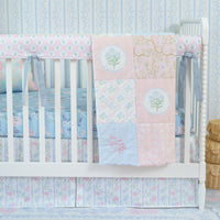 Crib Skirt | Hydrangea Stripe