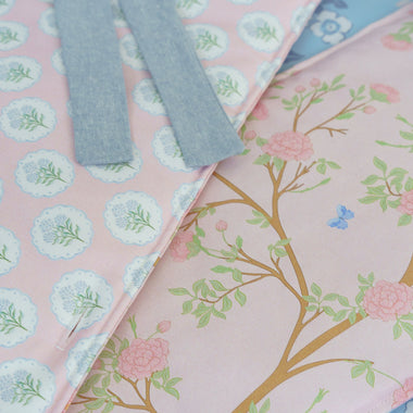 Crib Rail Cover | Chinoiserie Garden + Pink Hydrangea Medallion