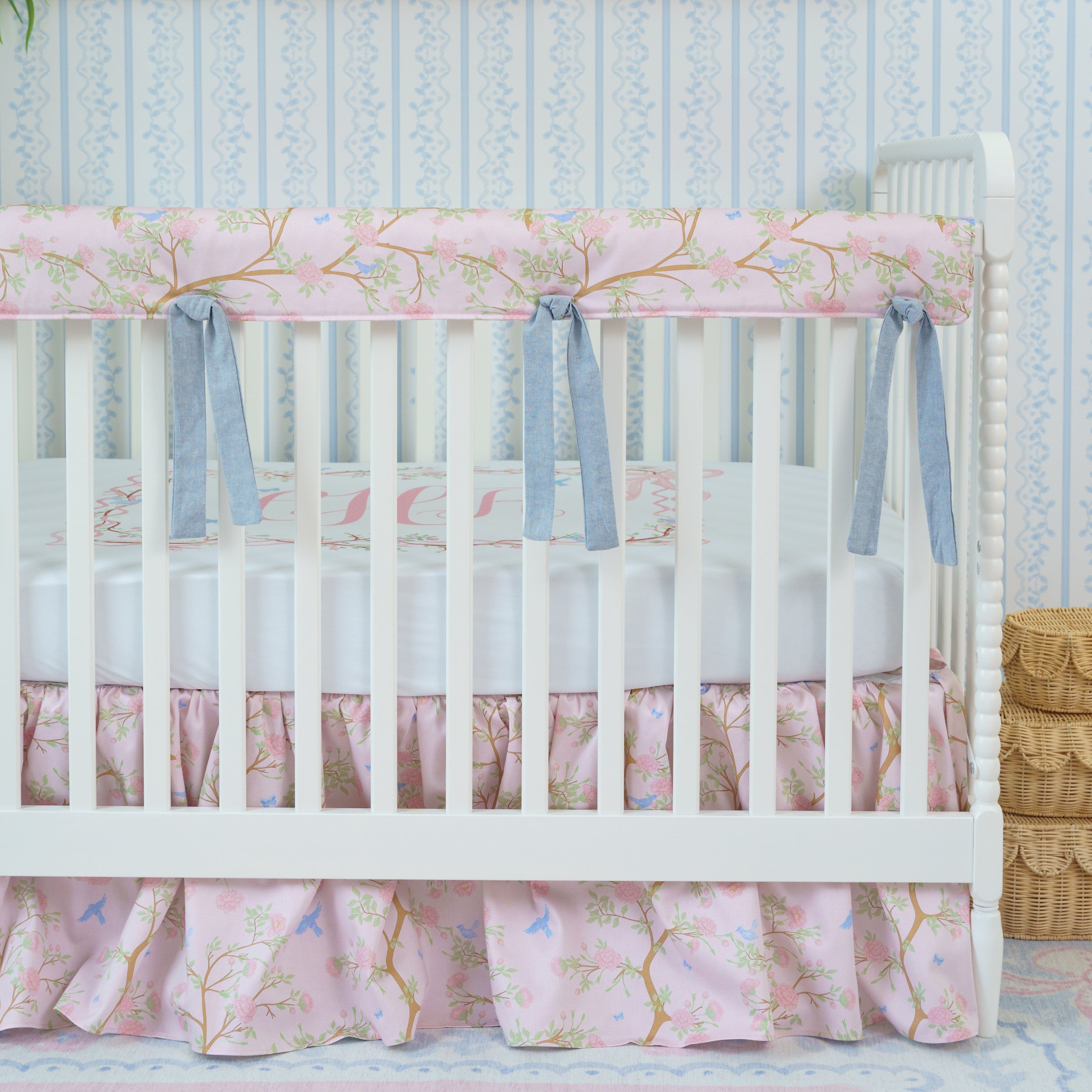 Crib Bedding Set | Chinoiserie Garden
