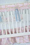 Personalized Crib Sheet | Ribboned Chinoiserie