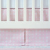 Crib Skirt | Pink Watercolor Gingham