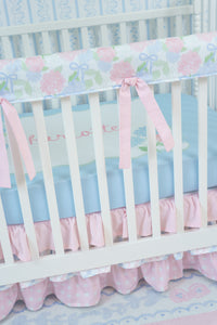 Personalized Crib Sheet | Scalloped Hydrangea
