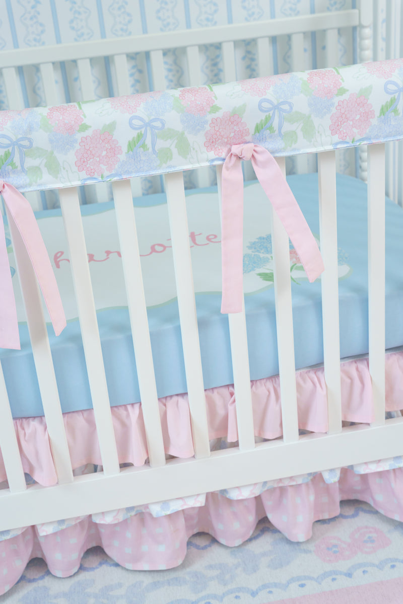 Personalized Crib Sheet | Scalloped Hydrangea