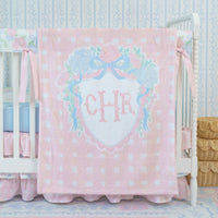 Crib Bedding Set | Hydrangea Bow