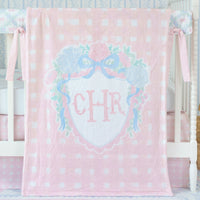 Minky Blanket | Preppy Heirloom Monogram