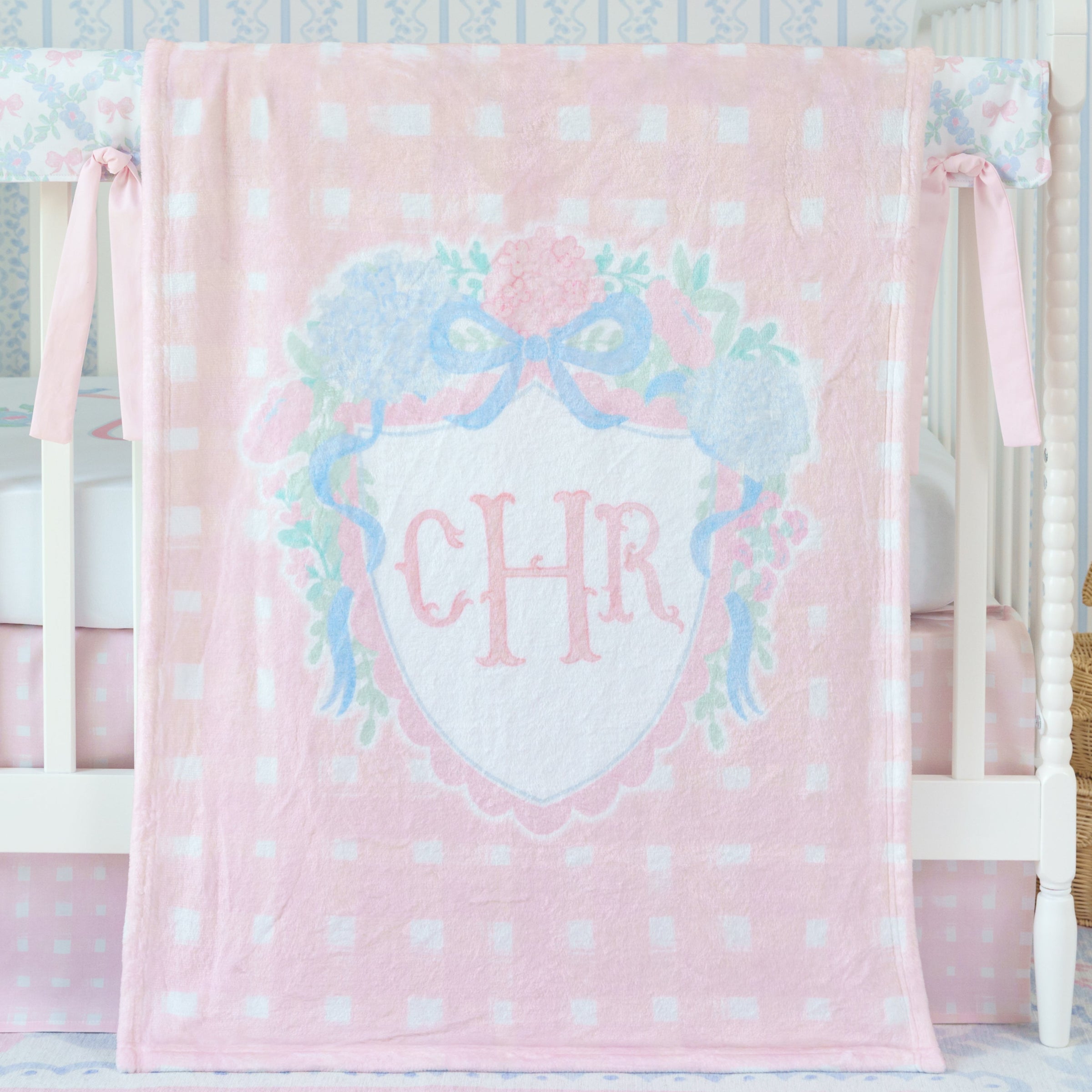 Minky Blanket | Preppy Heirloom Monogram