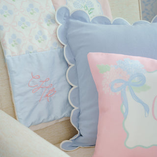 Throw Pillow | Scalloped French Blue