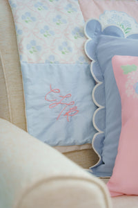 Throw Pillow | Scalloped French Blue