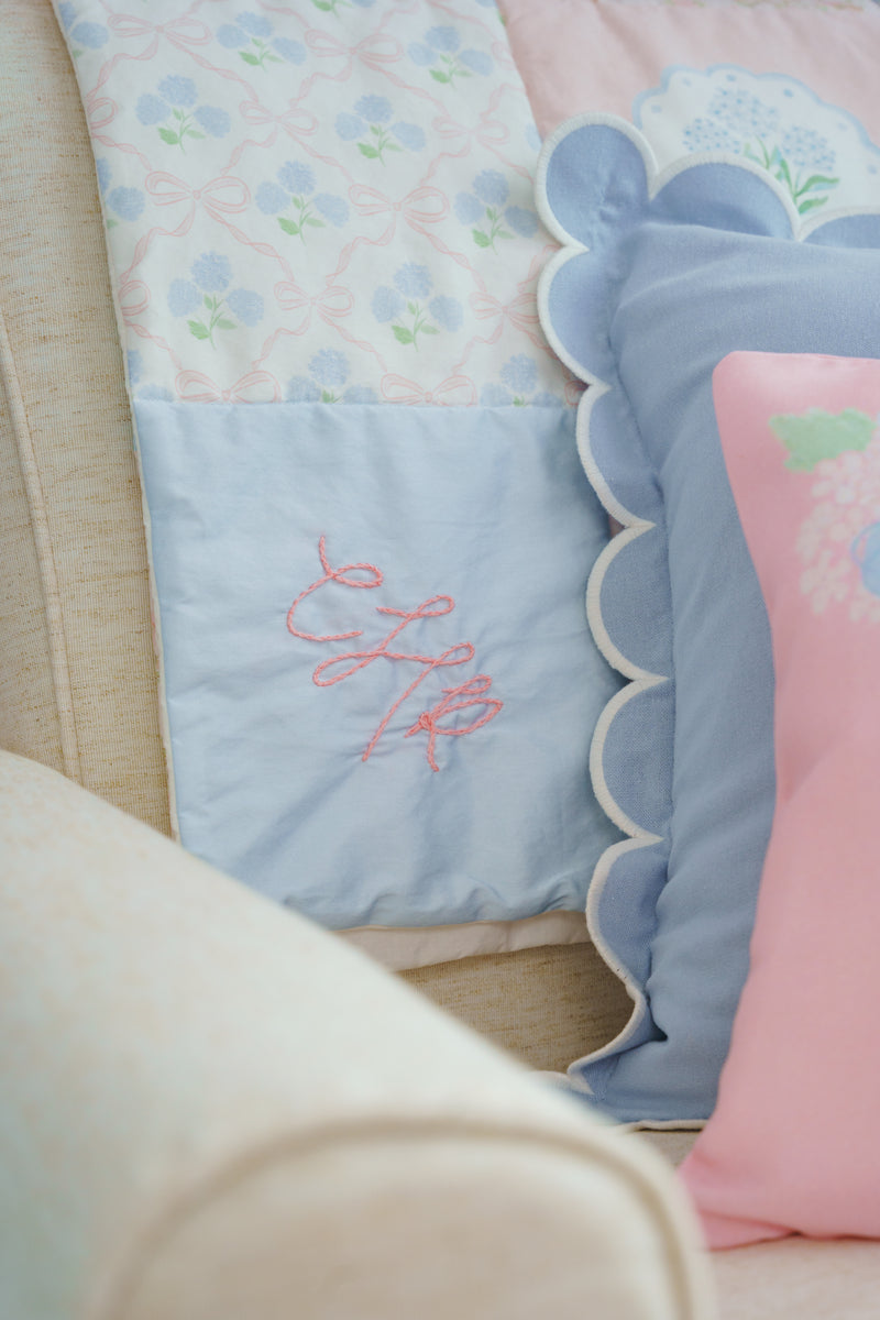 Throw Pillow | Scalloped French Blue