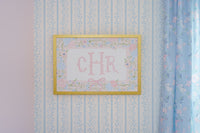 Personalized Nursery Art | Floral Monogram