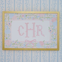 Personalized Nursery Art | Floral Monogram