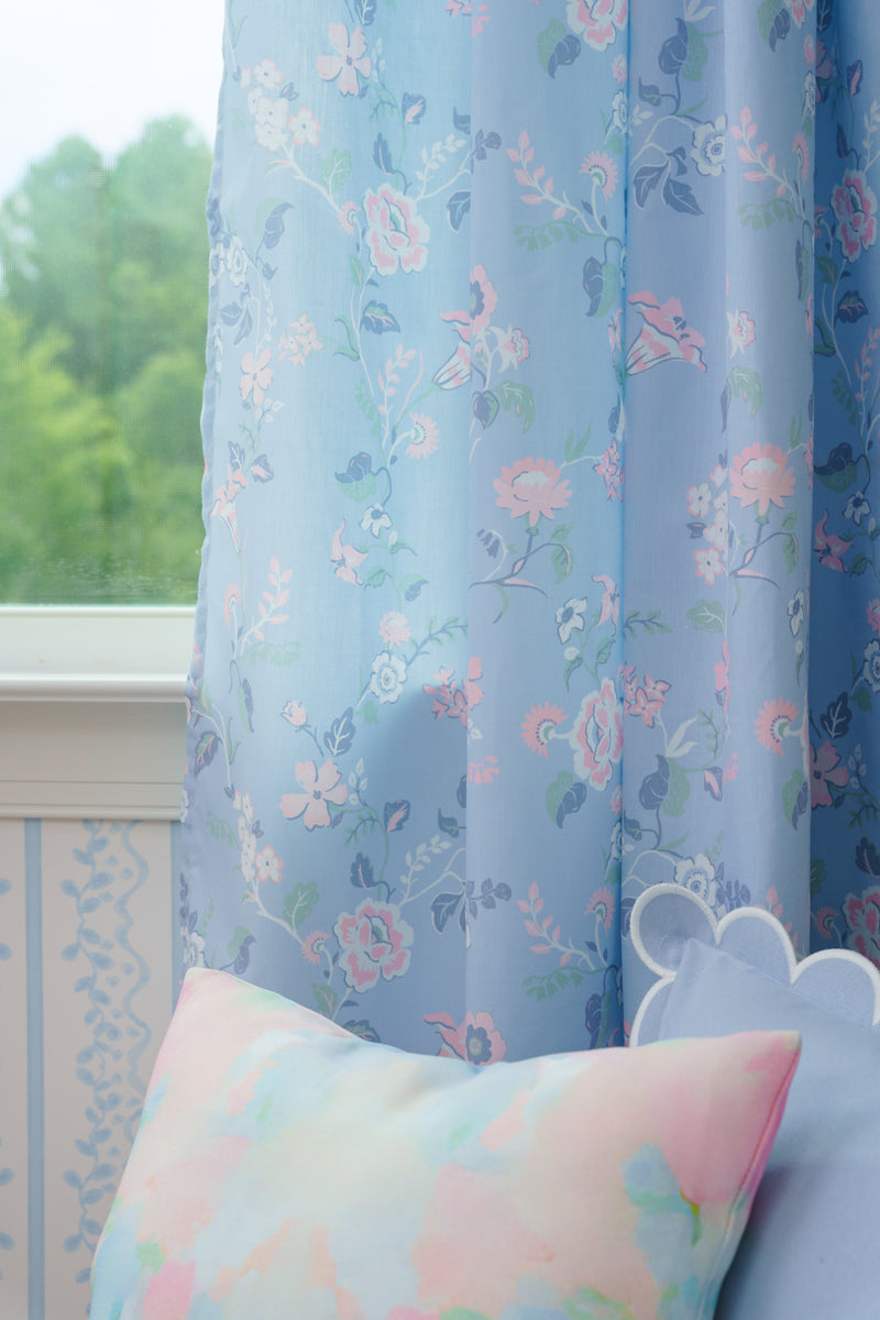 Curtain Panel | French Blue Floral