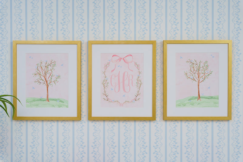 Nursery Art Trio | Chinoiserie Garden