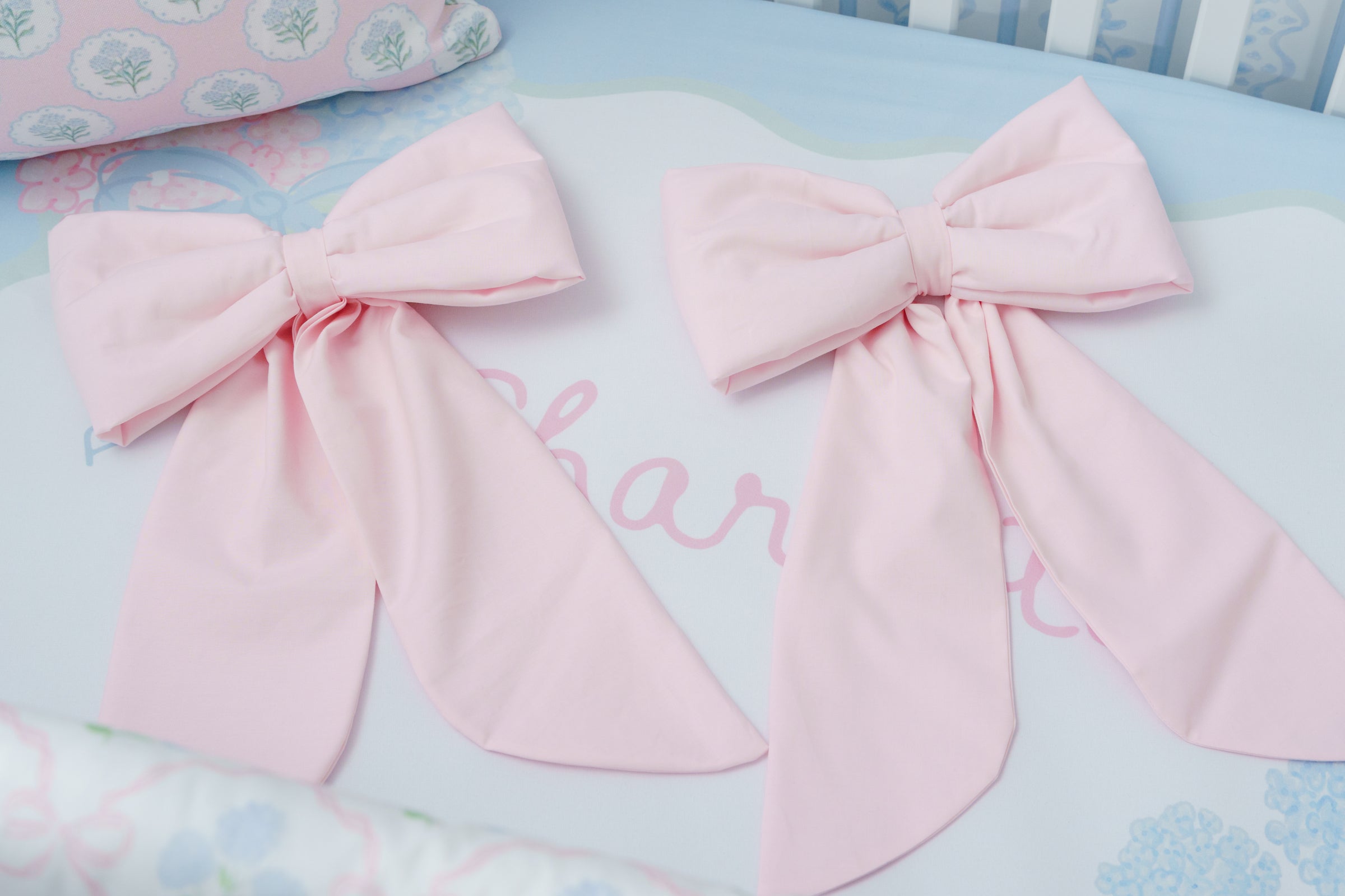 Crib Bows (Set of 4) | Ballet Slipper Pink