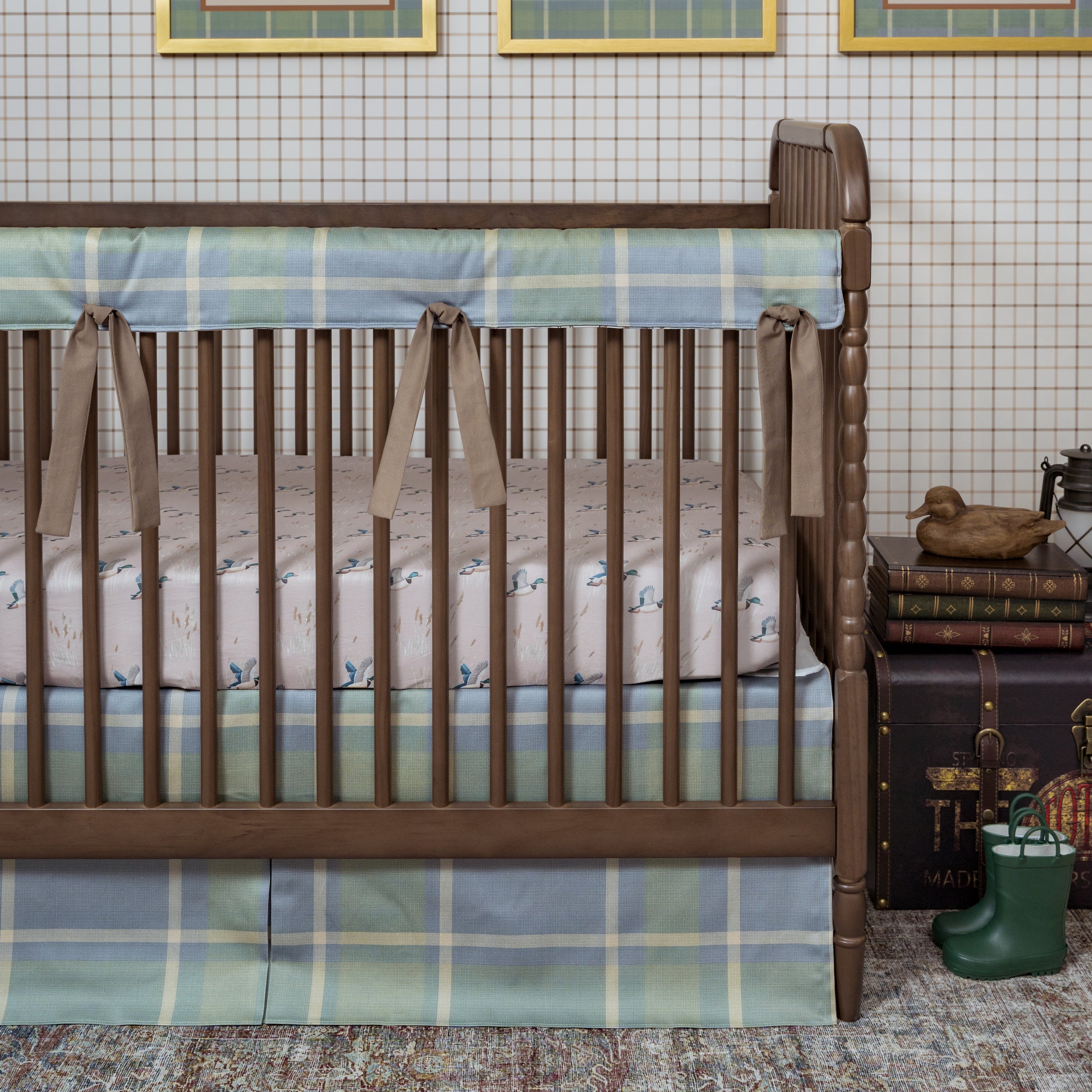 Crib Skirt | Field Club Plaid