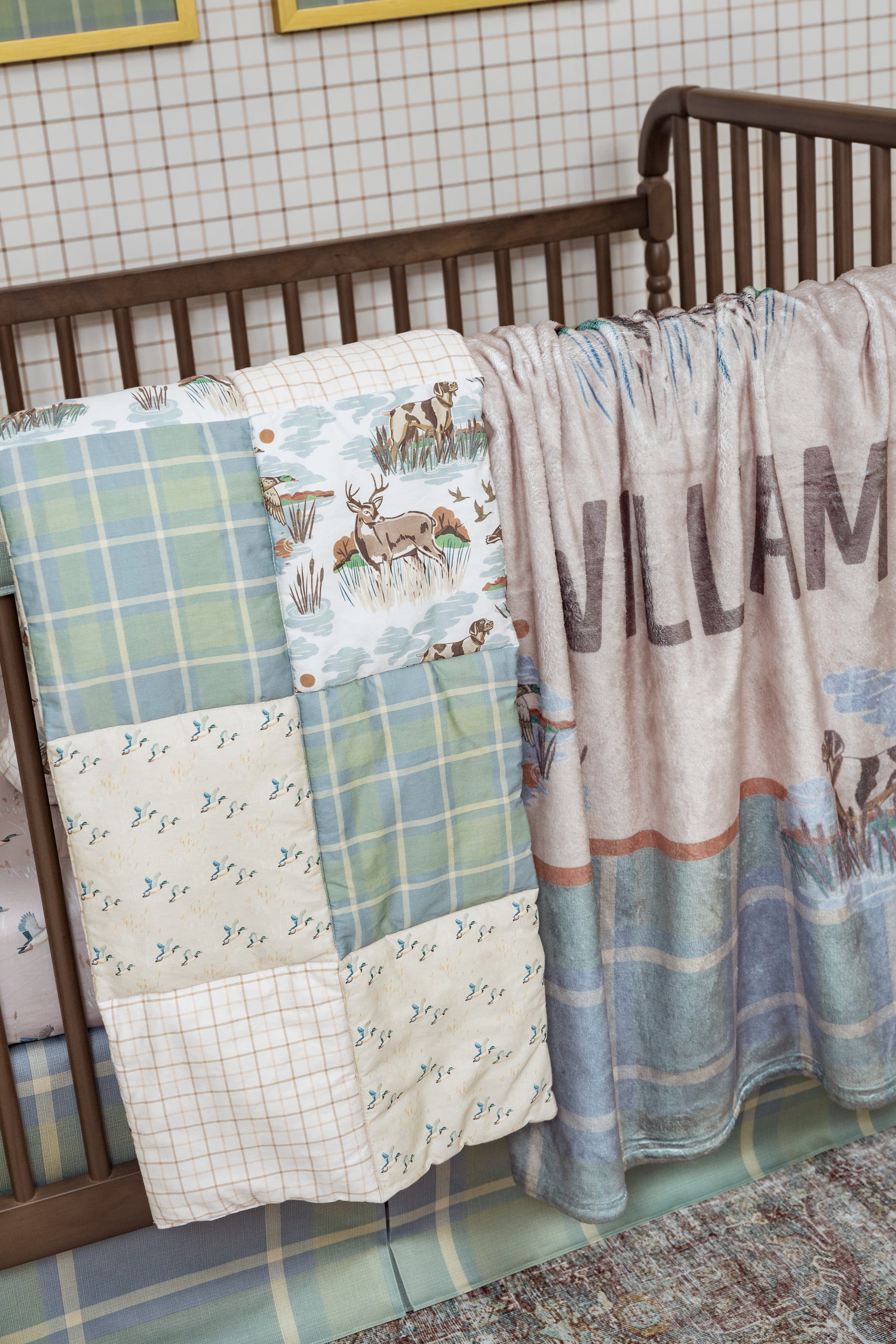 Organic Cotton Baby Quilt | Autumn Hunt