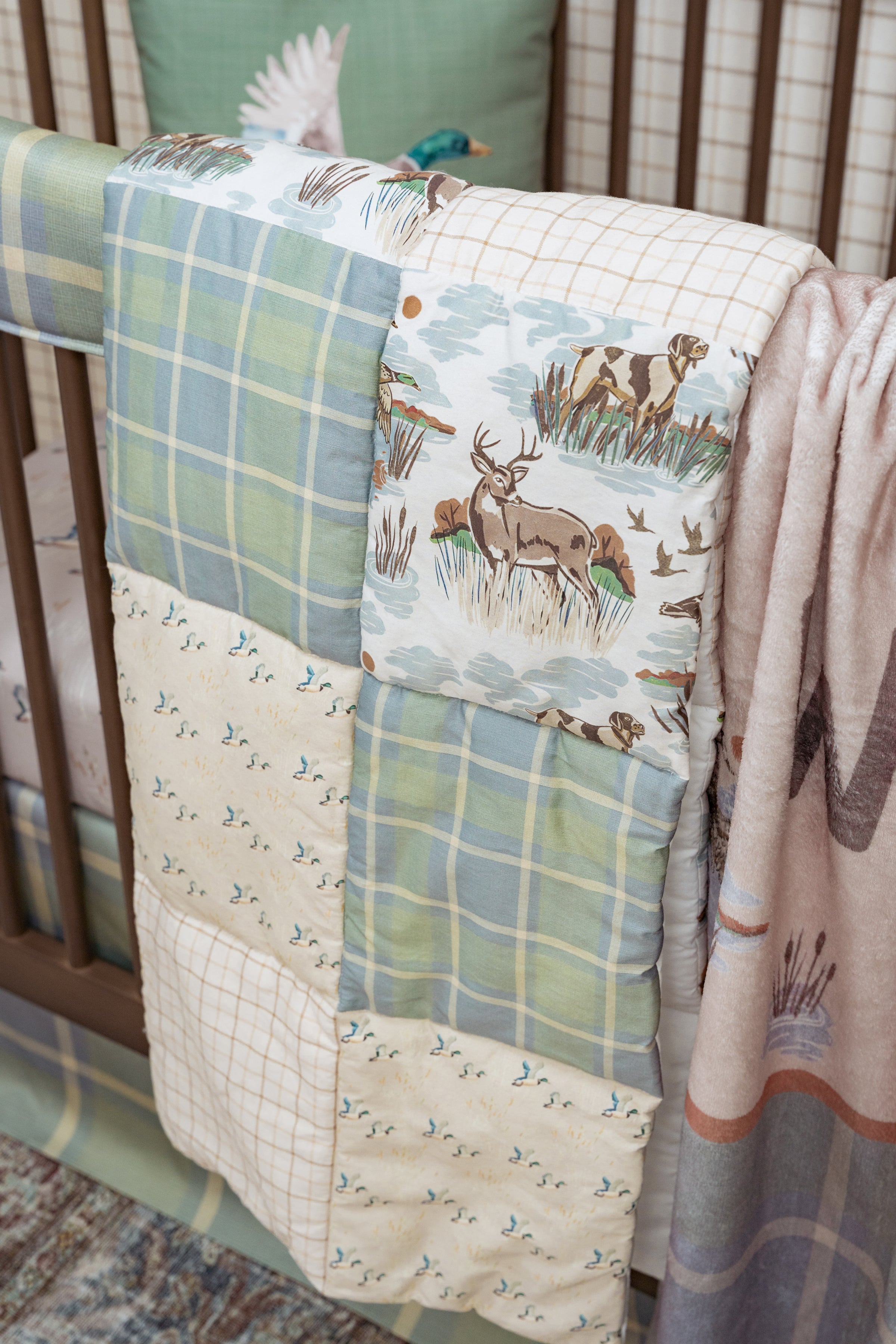Organic Cotton Baby Quilt | Autumn Hunt