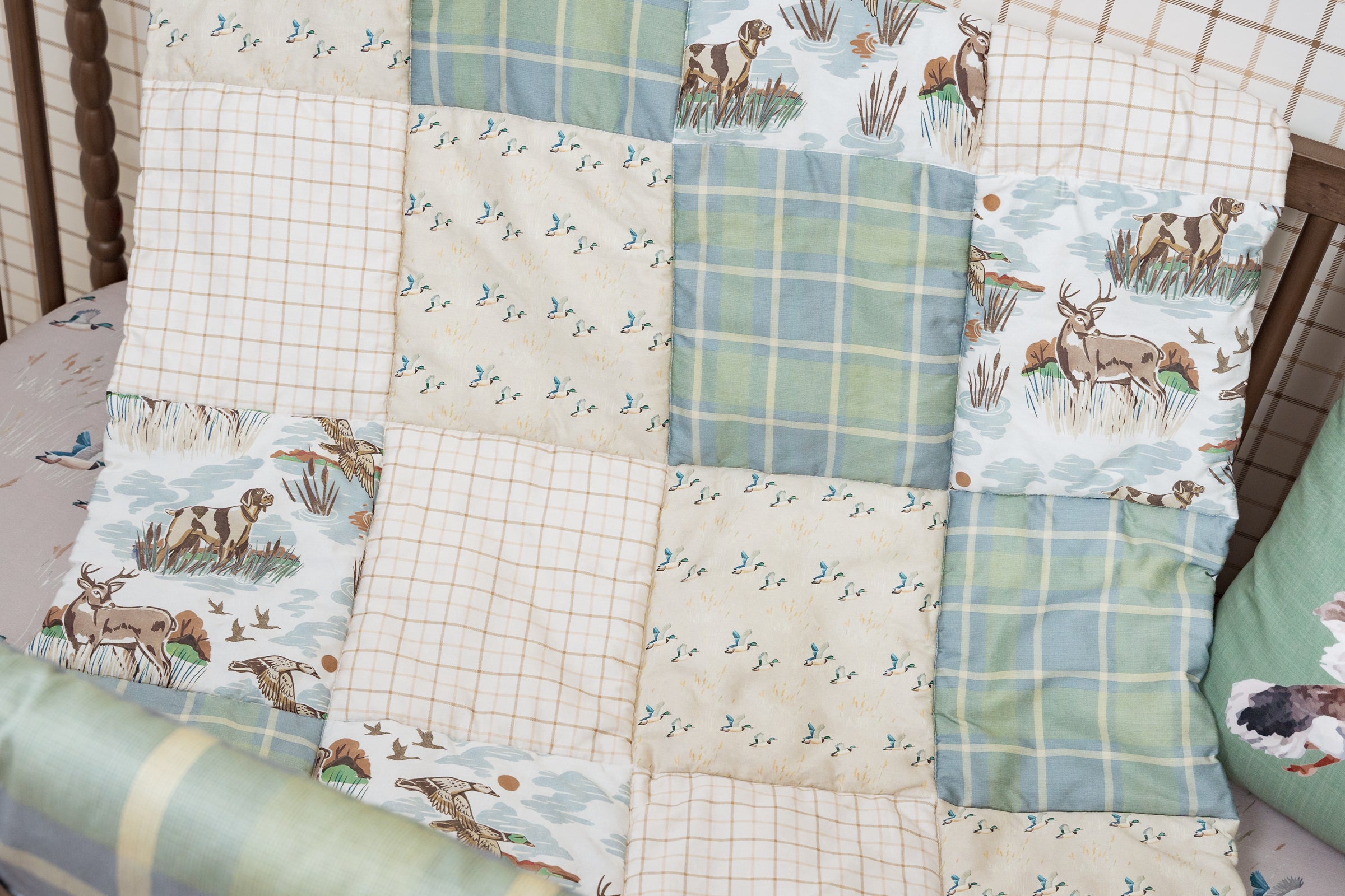 Organic Cotton Baby Quilt | Autumn Hunt