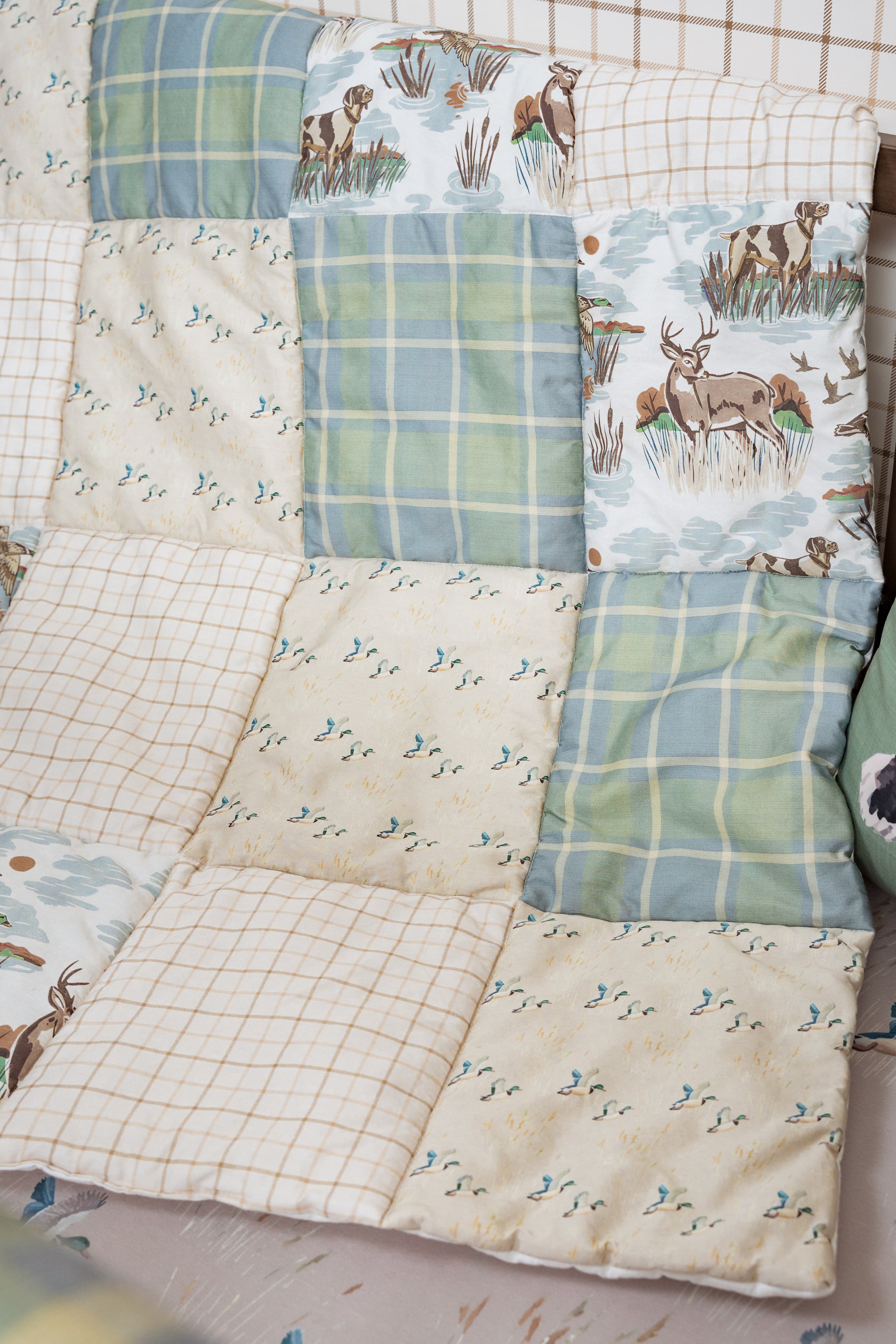 Organic Cotton Baby Quilt | Autumn Hunt