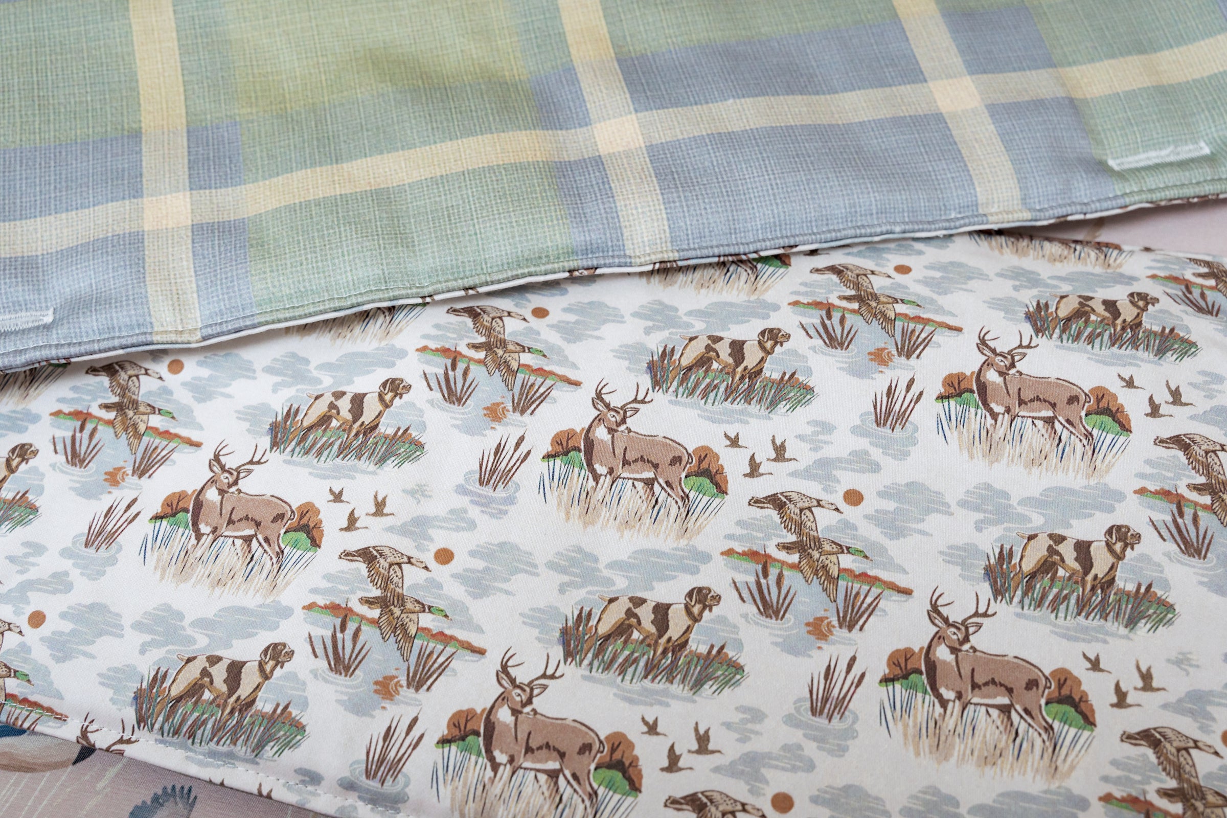 Crib Rail Cover | Field Club Plaid + Autumn Hunt