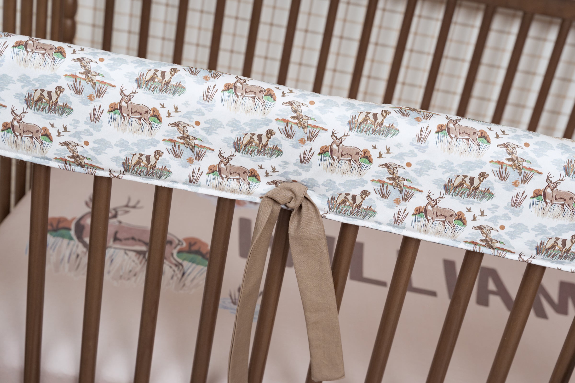 Crib Rail Cover | Field Club Plaid + Autumn Hunt