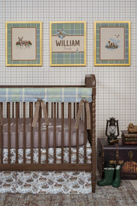 Crib Rail Cover | Field Club Plaid + Autumn Hunt