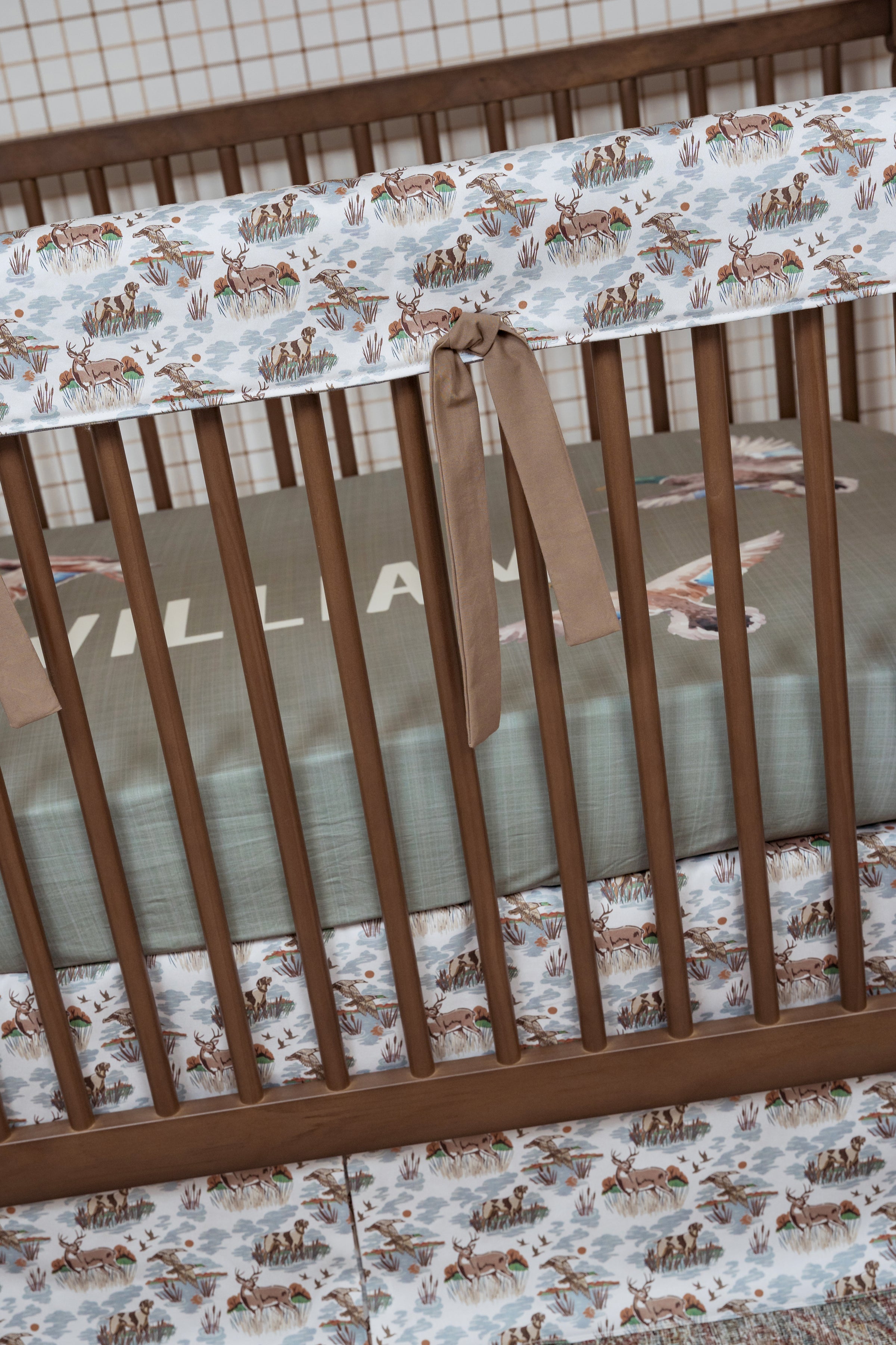 Personalized Crib Sheet | Mallard Flight