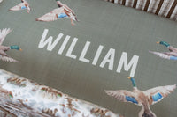 Personalized Crib Sheet | Mallard Flight