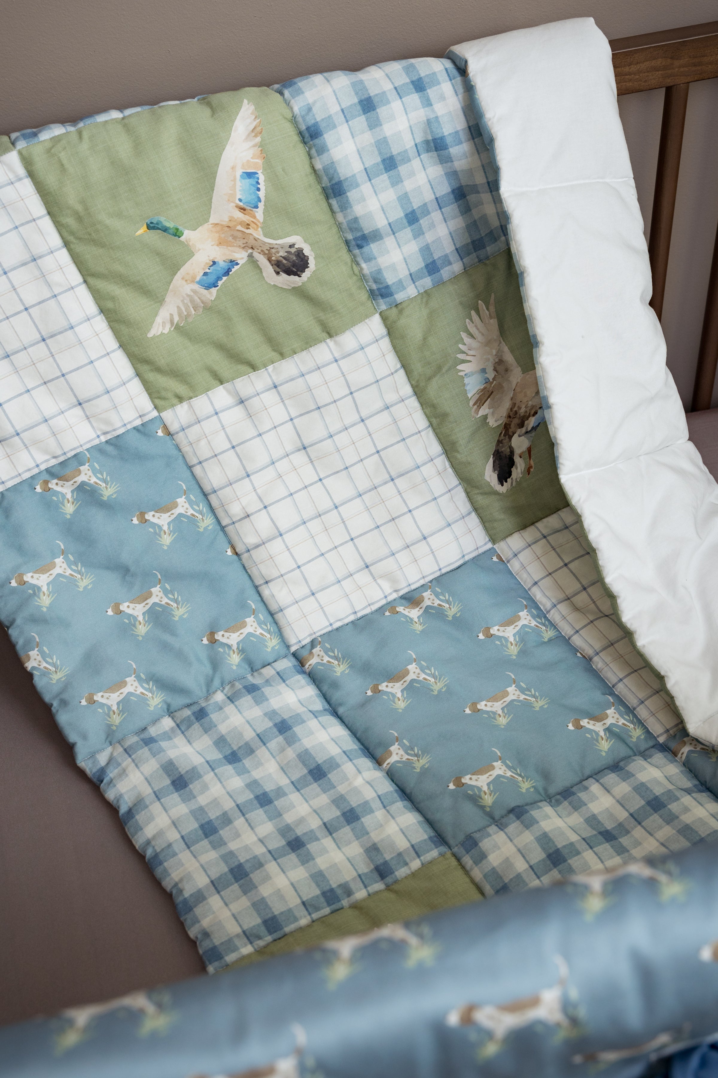 Organic Cotton Baby Quilt | Duck Hunting