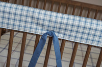Crib Rail Cover | Riverbend Check + Stillwater Check