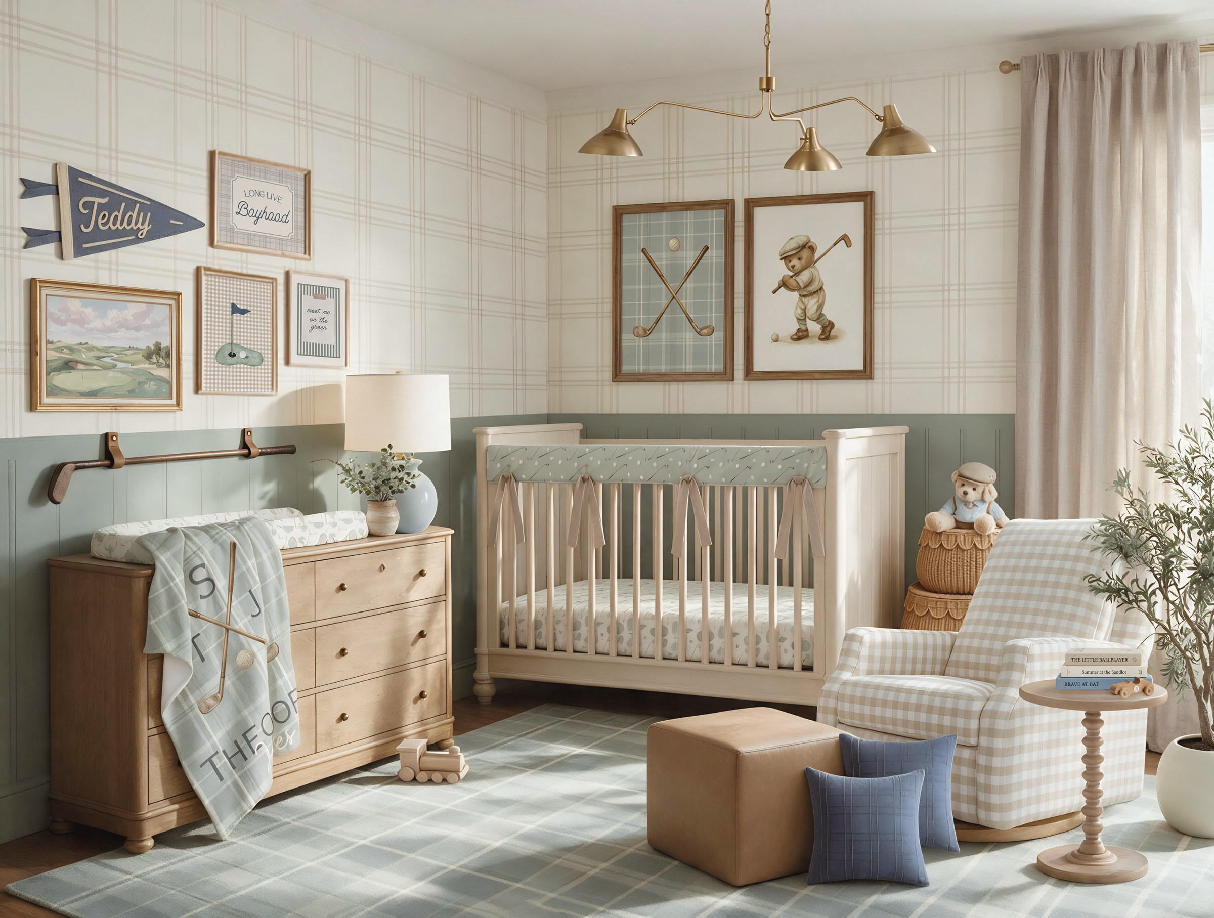 Ballpark nursery from Long Live Boyhood