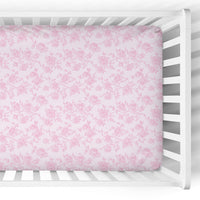 Crib Sheet | Pink Parlor Toile