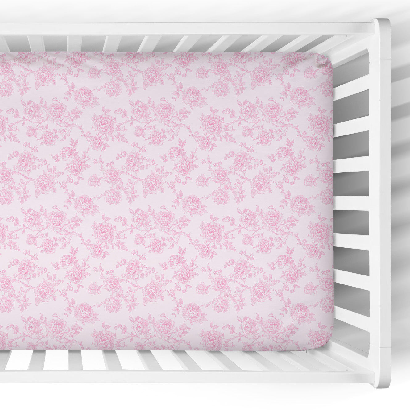 Crib Sheet | Pink Parlor Toile