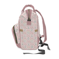 Backpack Diaper Bag | Garden Ribbon Crest